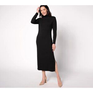 Women with Control Finespun Jersey Tummy Control Midi Dress Black M A623039